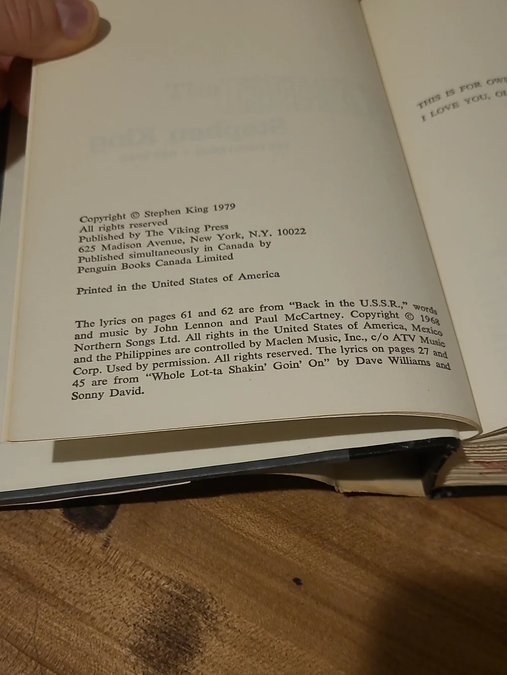 Vintage THE DEAD ZONE Hardback Book Stephen King 1979